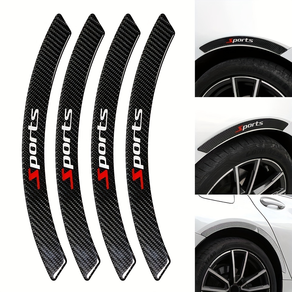 Universal Car Modification Decorative Sticker For Wheel Rims, Featuring An Anti-collision And Anti-scratch Carbon Fiber Design