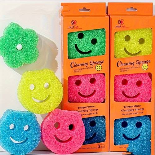 7pcs set of colored thick multi color face sponge with surface a multi functional cleaning wipe for household use of meeting daily cleaning needs suitable for daily cleaning of tableware