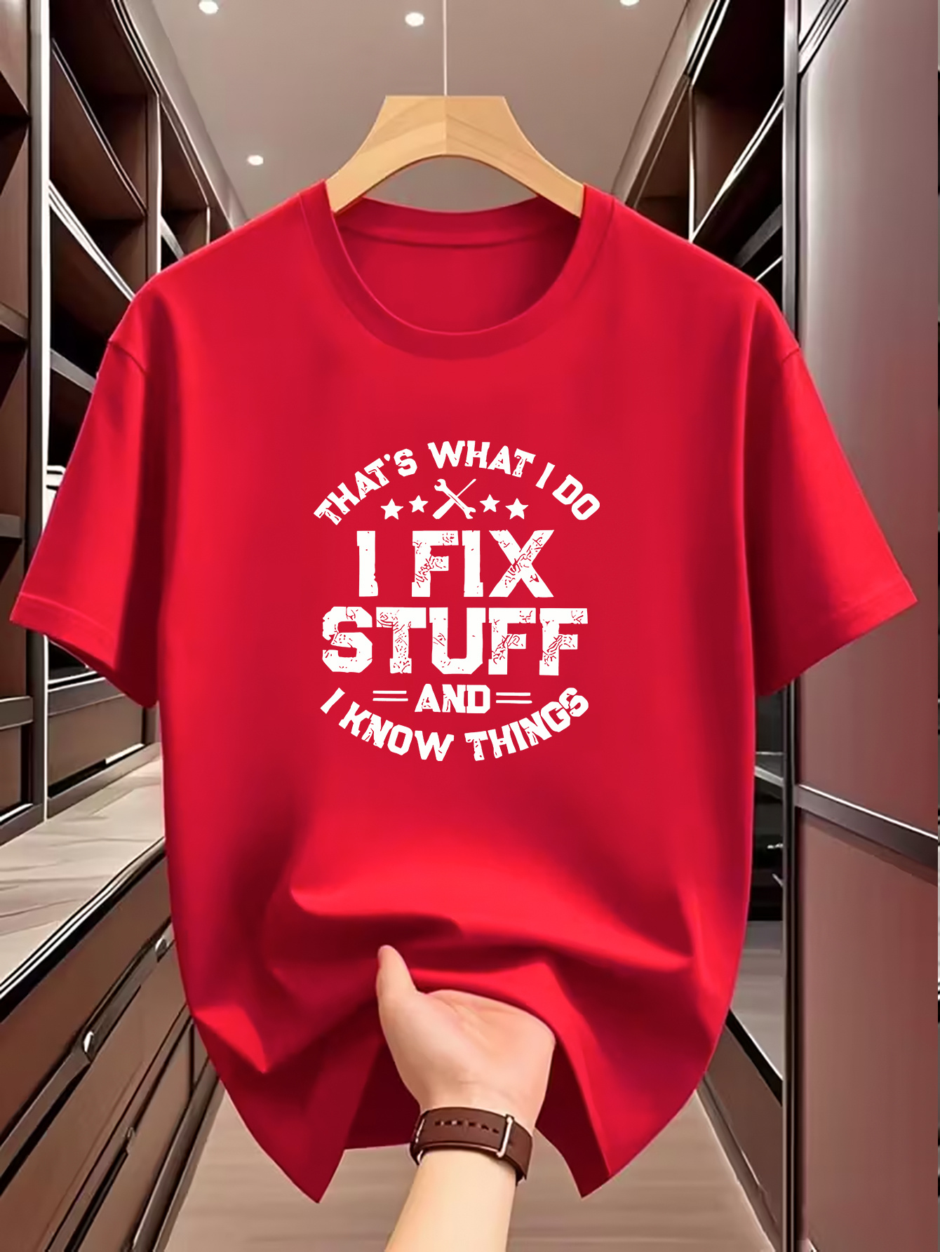 mens short sleeve t shirt thats what i do   stuff and i   things print quick dry breathable   crew neck   stretch fabric suitable for sports and dates