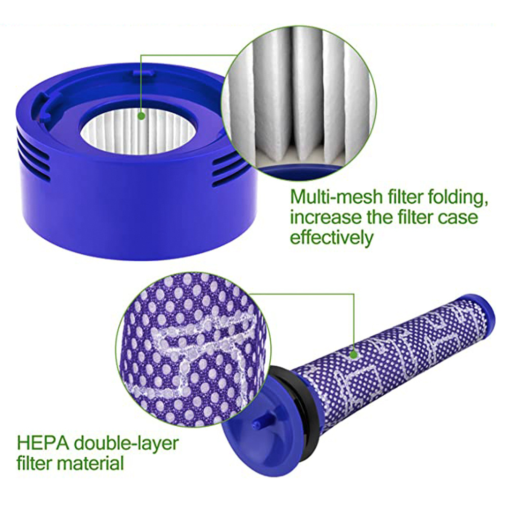 replacement pre filter compatible with   v7 v8 vacuum cleaners washable filter post filter parts and accessories details 2