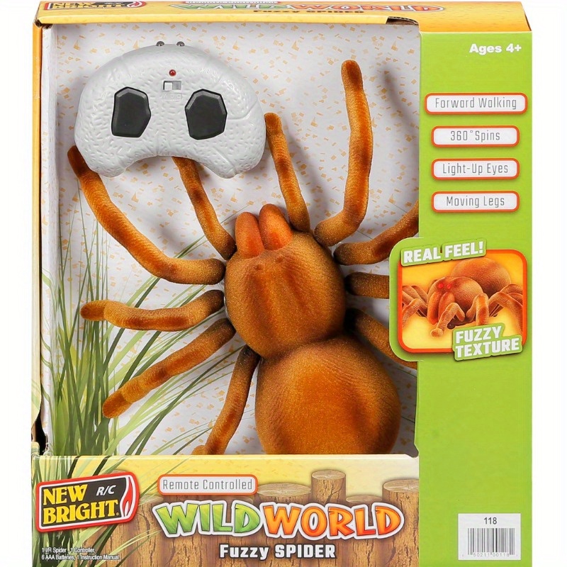 Infrared Remote Control Fuzzy Brown Spider