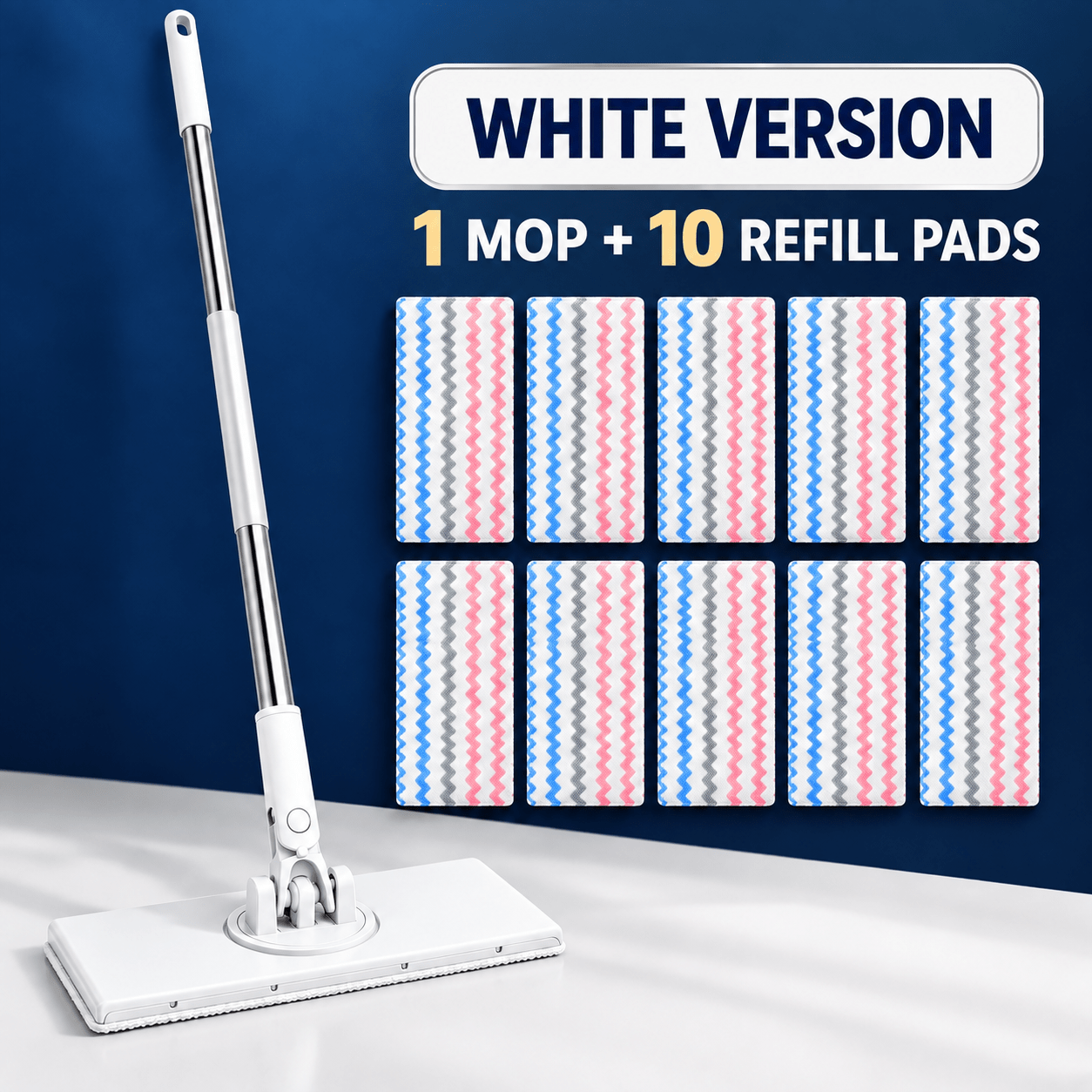 11pcs Commercial Mini Flat Dust Mop Set with 10pcs...