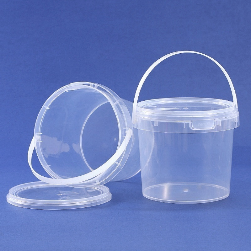 14pcs Clear Plastic Storage Bins with Lids and Handles, 50.73Oz