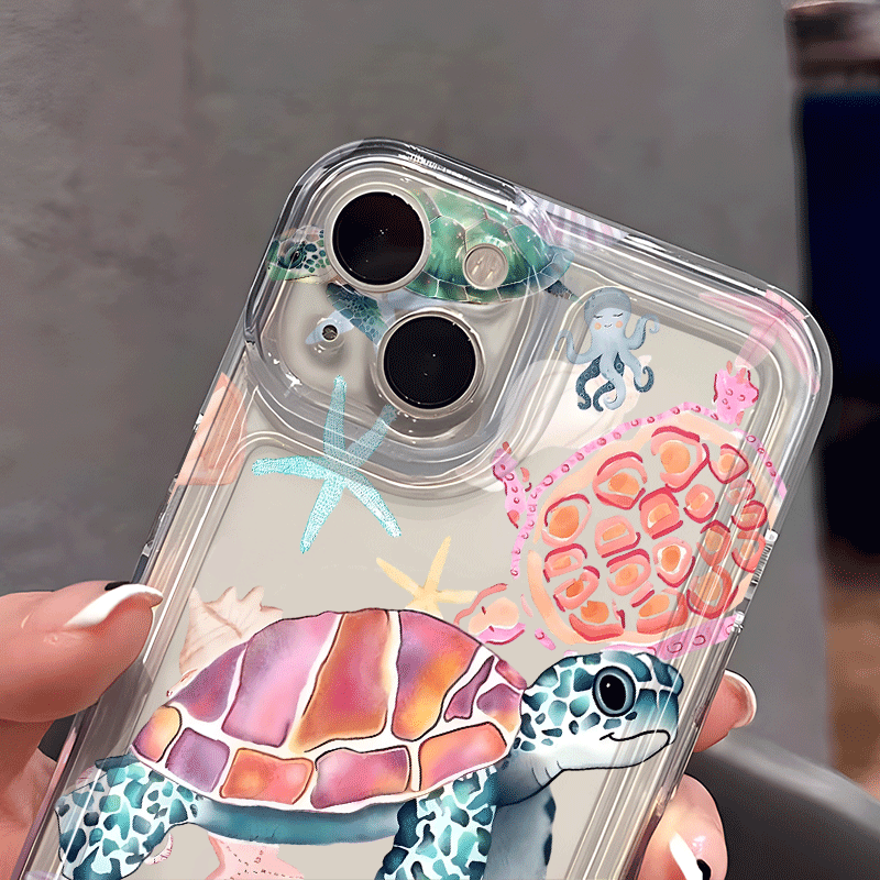 phone case sea turtle shell pattern transparent - Temu Mauritius