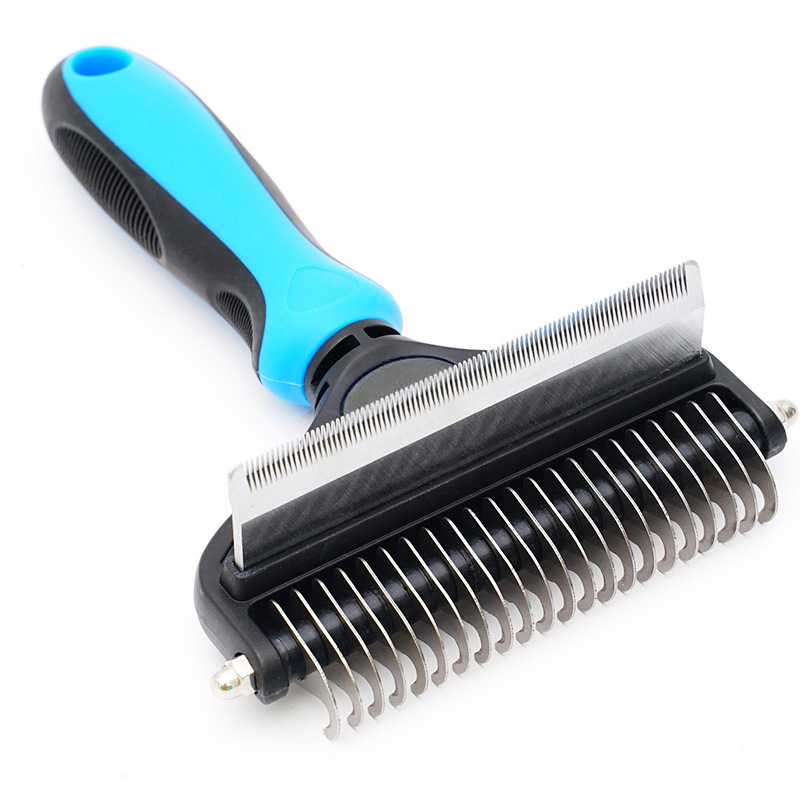 TEMU Dog Hair Removal Brush - 2-in-1 Inner Hair Removal Tool, Big Size Pet Hair Removal Brush, Suitable For Medium And Large Double-layer Fur Dog