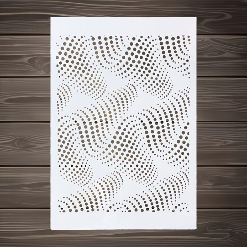 E-shop Große geometrische Polka Dot Abstrakte Textur Vorlage, A4 Größe -- Aufwendiges und komplexes Texturdesign -- Wiederverwendbare Malvorlage