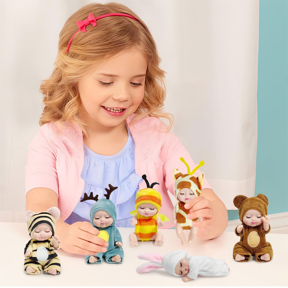 Mini Sleeping Doll Toy Set with 6 Styles