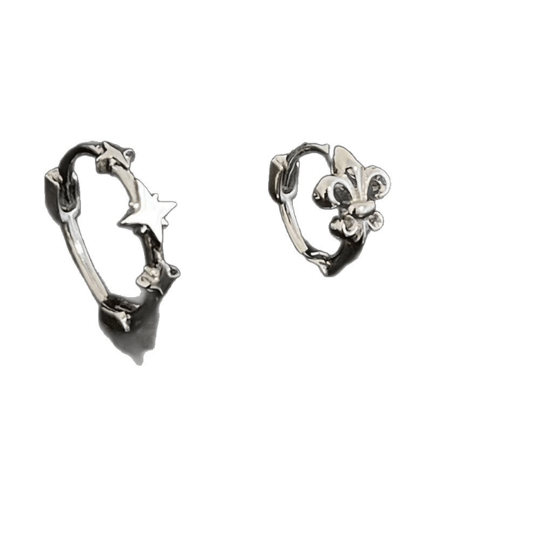 TEMU Une paire de créoles 304 faites à en synthétique de style pour femme, avec et fleurs d'iris. Nouveaux, polyvalents et , ces sont des manchettes