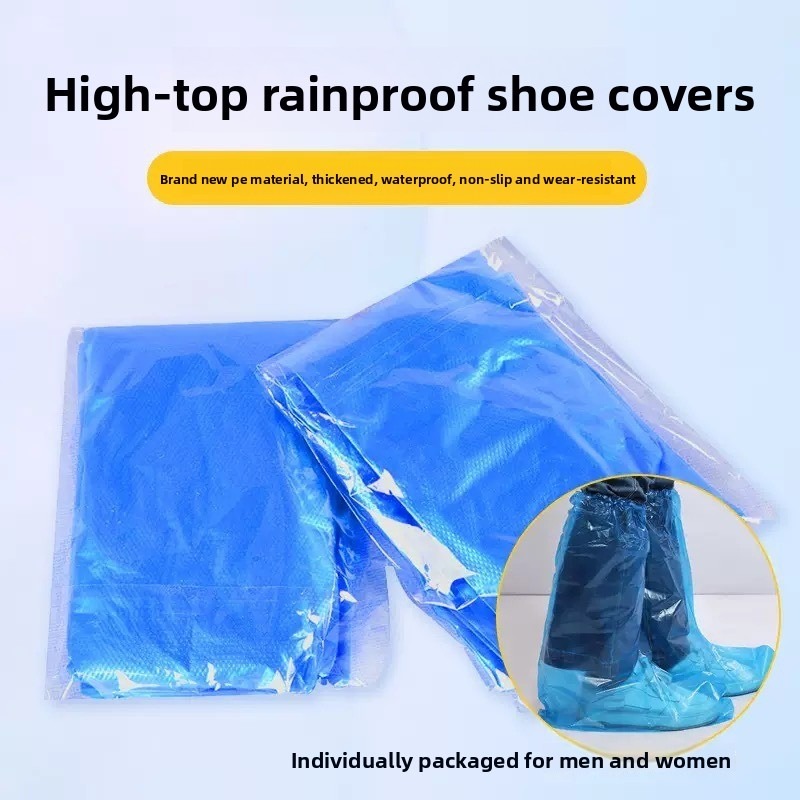 20pcs heavy duty over knee shoe covers extended thickened rainproof mudproof outdoor shoe covers with non   high quality for hiking camping construction compatible with boots dirty or rough terrain shoe covers for women Product details 2