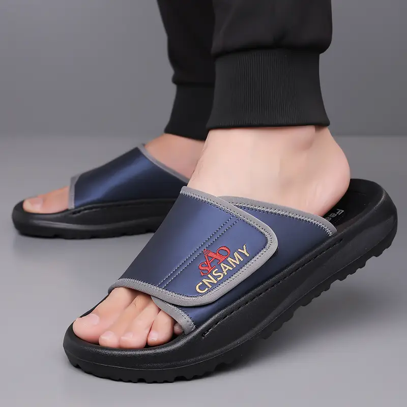 mens home bathroom slippers 2025 new lightweight quick dry mens sandals fashion open toe slides for indoor outdoor beach and casual wear sole non slip solid color round toe stylish anti skid flip flops comfortable thick soled summer durable eva material unisex design everyday use car friendly slip resistant house slippers 2pcs set 1pc shoe 1pc bag Product details 17