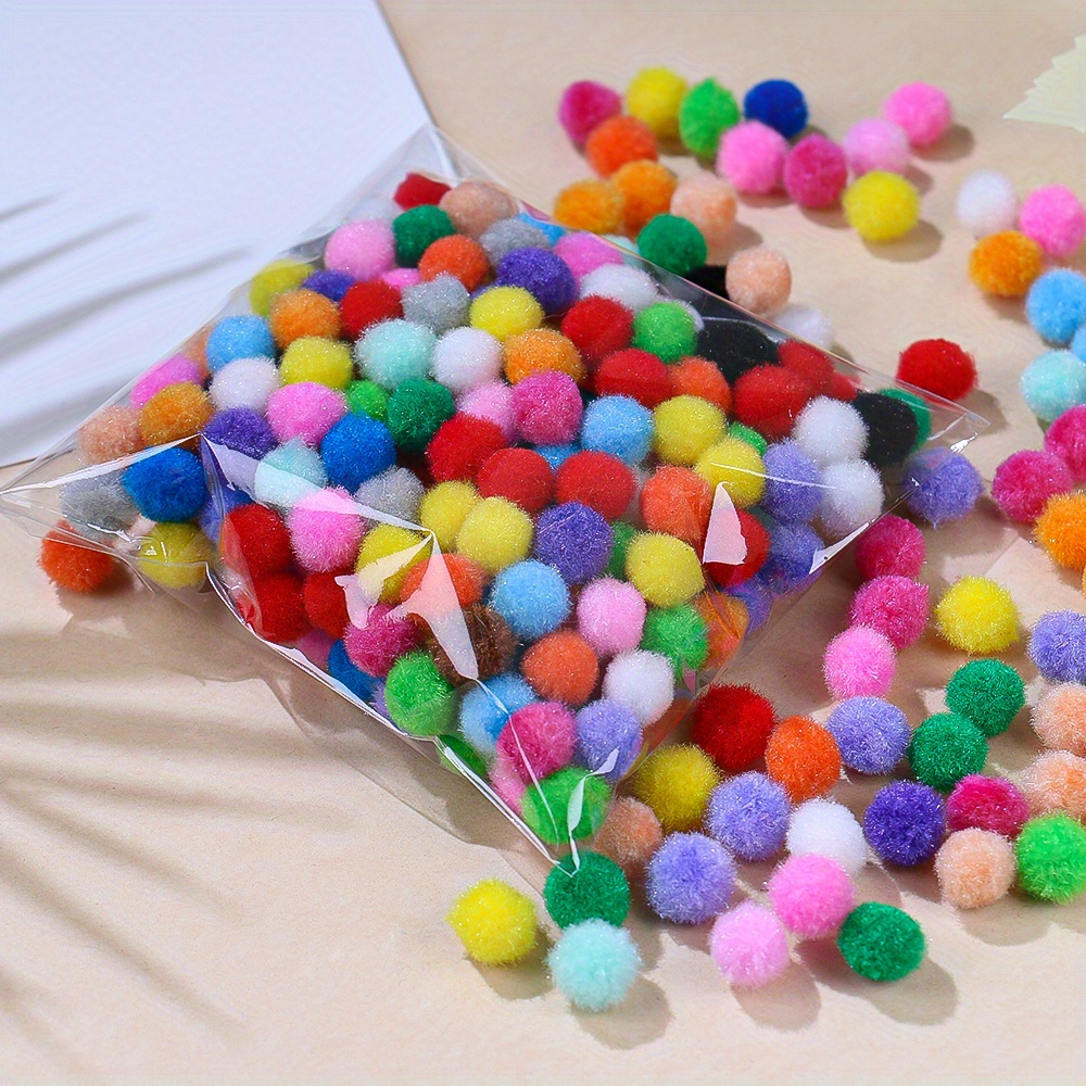 100 400 1000 2000 4000pcs 1cm pompoms for crafts making ornaments cultivating   multicolor decoration fuzzy pom poms ball for diy art craft supplies