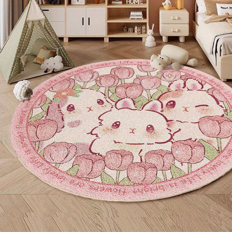 仏7” Bunny Rugs Be Thank Full / Big May BEL711 Upsetter /00080 Cuddle-Soft Bunny Rug: Whimsy & Safety for Your Nursery Room