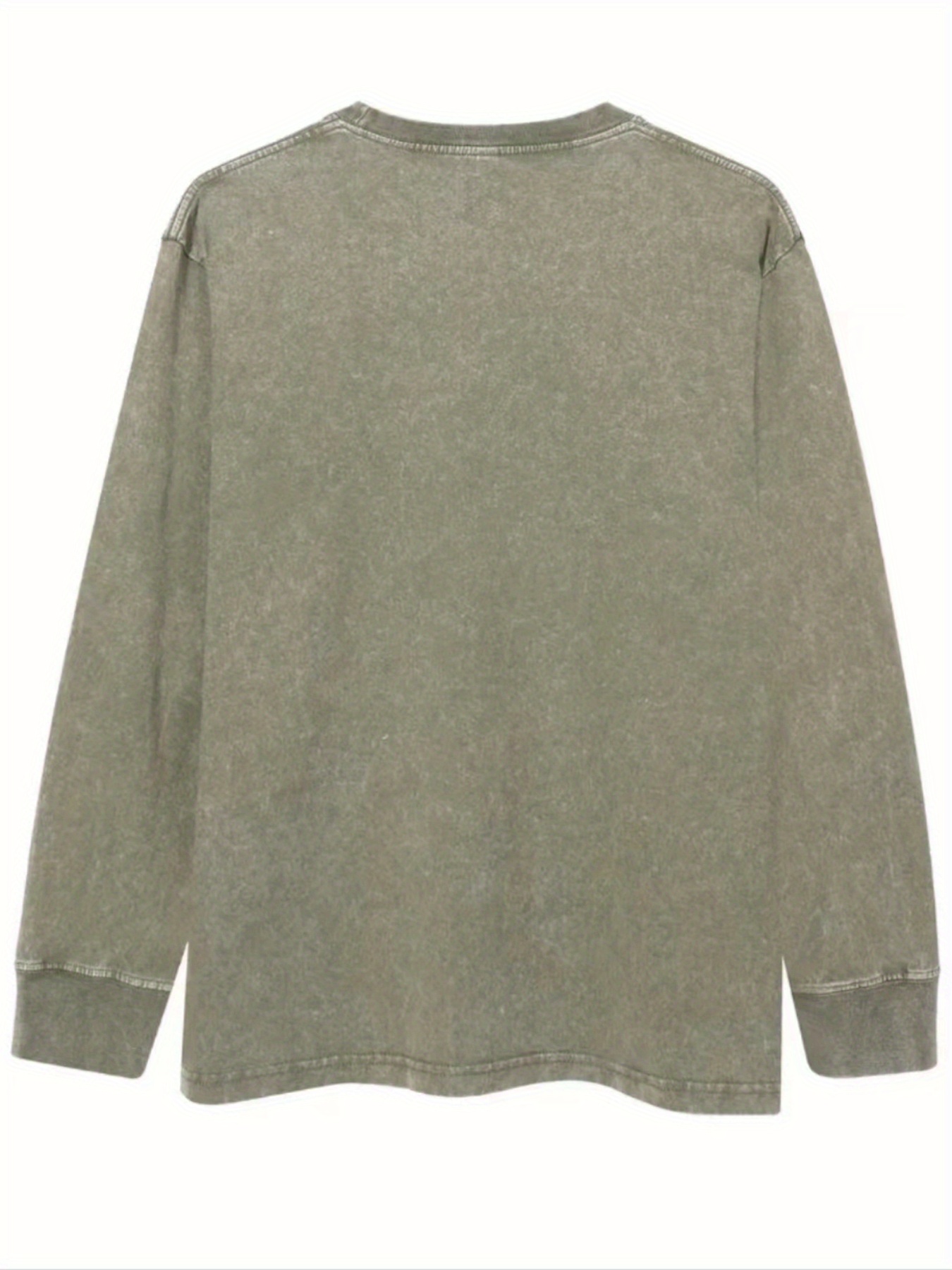 mens heavyweight 250gsm vintage washed long sleeve t shirt - Temu