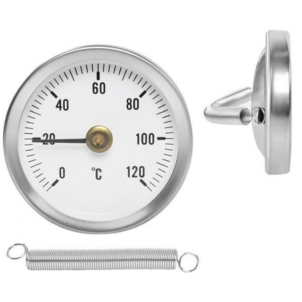 Spring Pipe Thermometer, Temperature Gauge