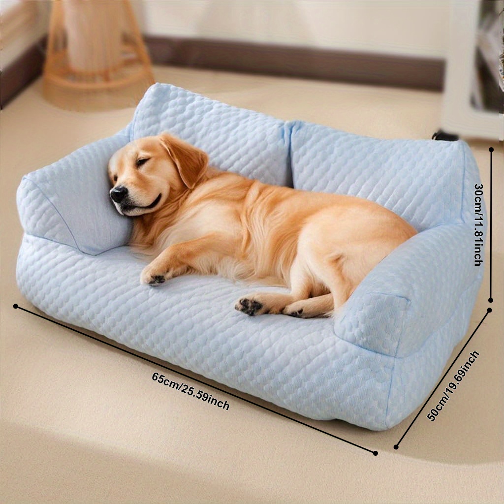 ice   fiber fabric cooling pet bed breathable washable dog sofa bed summer   ice   fiber fabric bed for cats and dogs suitable for small medium large cats and dogs Product details 8
