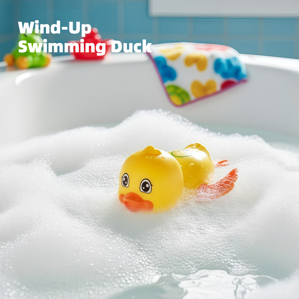 Image of 1pc Swimming Duck, A Family-friendly Toy Perfect For Home Playtime. As A Cute Baby Bathroom Toy, It Has A With Adorable Duck Details, And , And Is A Wonderful Birthday Gift And Christmas Present.