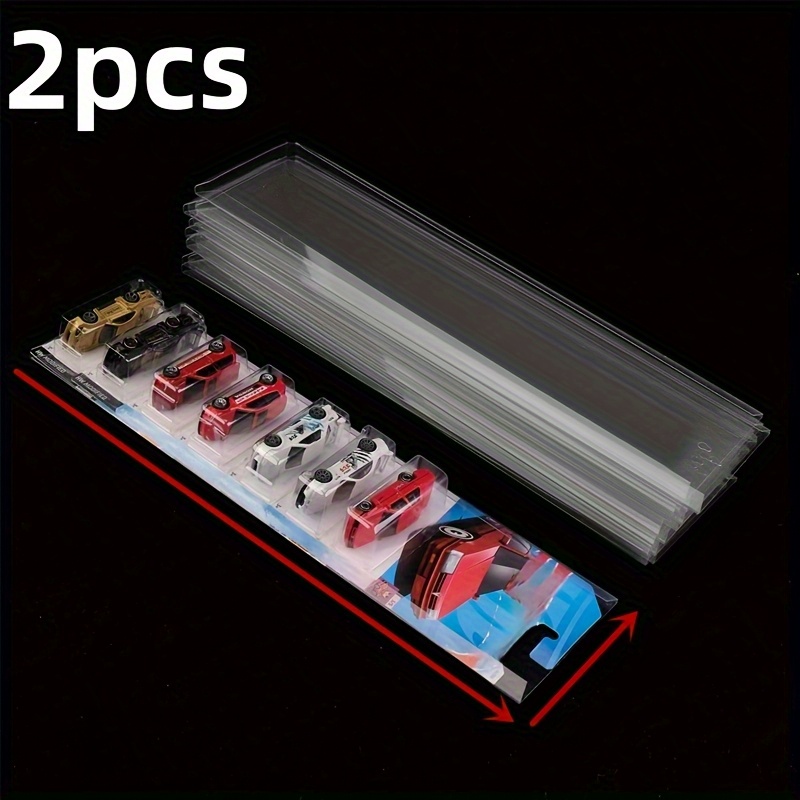 2-pack Pvc Transparent Display Case, Suitable For Toy Cars, Transparent Protective Storage Box With Sliding Cover, Suitable For Collectibles - Multi-piece Set