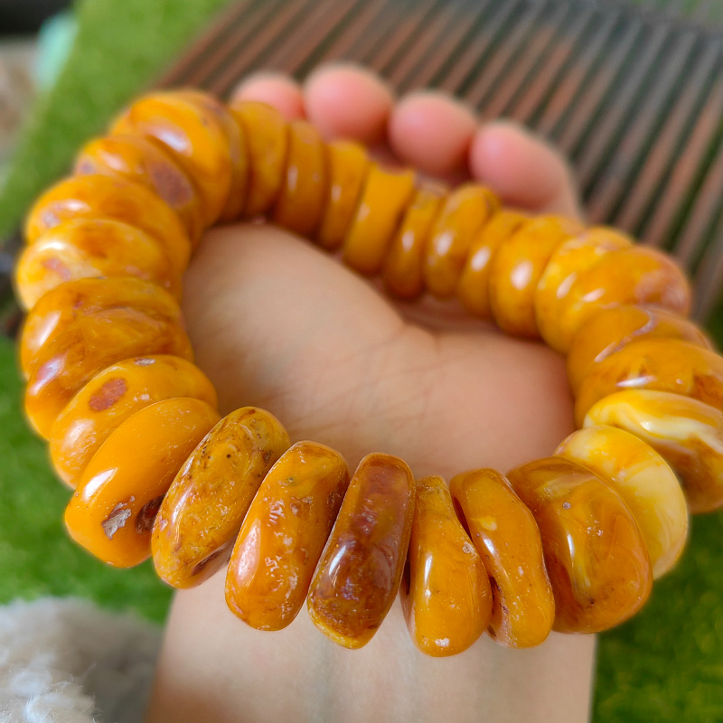 Bohemian Amber Color Resin Bracelet - Natural, Non-magnetic, October Birthstone, Perfect Daily Accessory & Gift For , Wear, Bohemian Jewelry