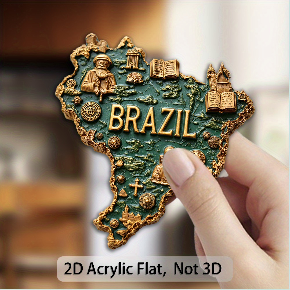 TEMU 1 pieza de pegatina magnética decorativa para refrigerador con impresión 2D, colores brillantes, duradera, desvanece, adsorción estable, cae