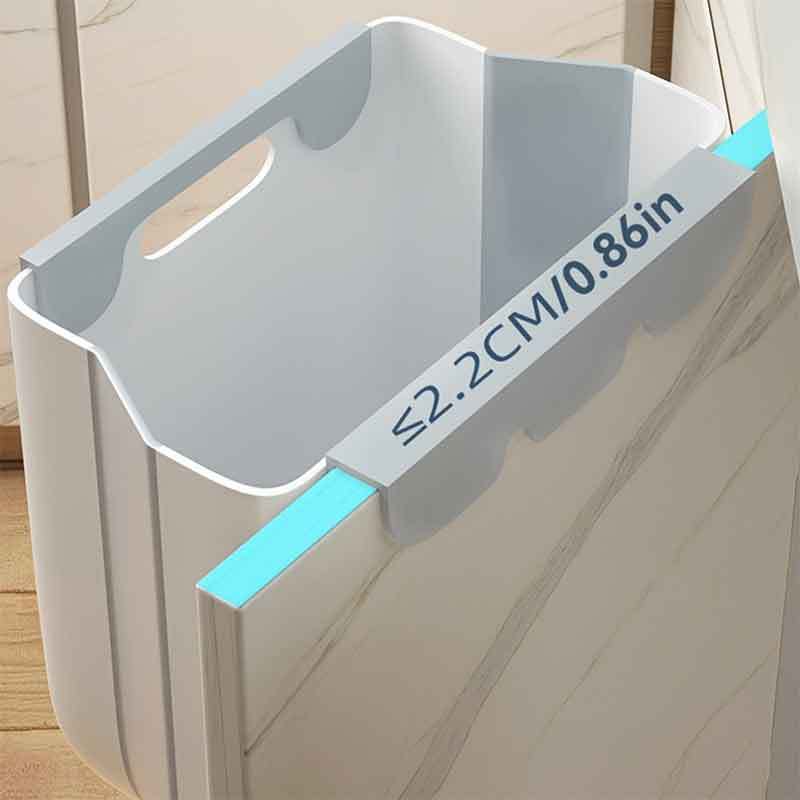 1pc skull compact foldable trash can with cabinet hook space saving modern minimalist durable plastic portable countertop bin for kitchen bathroom easy   halloween thanksgiving and christmas best for christmas   thanksgiving
