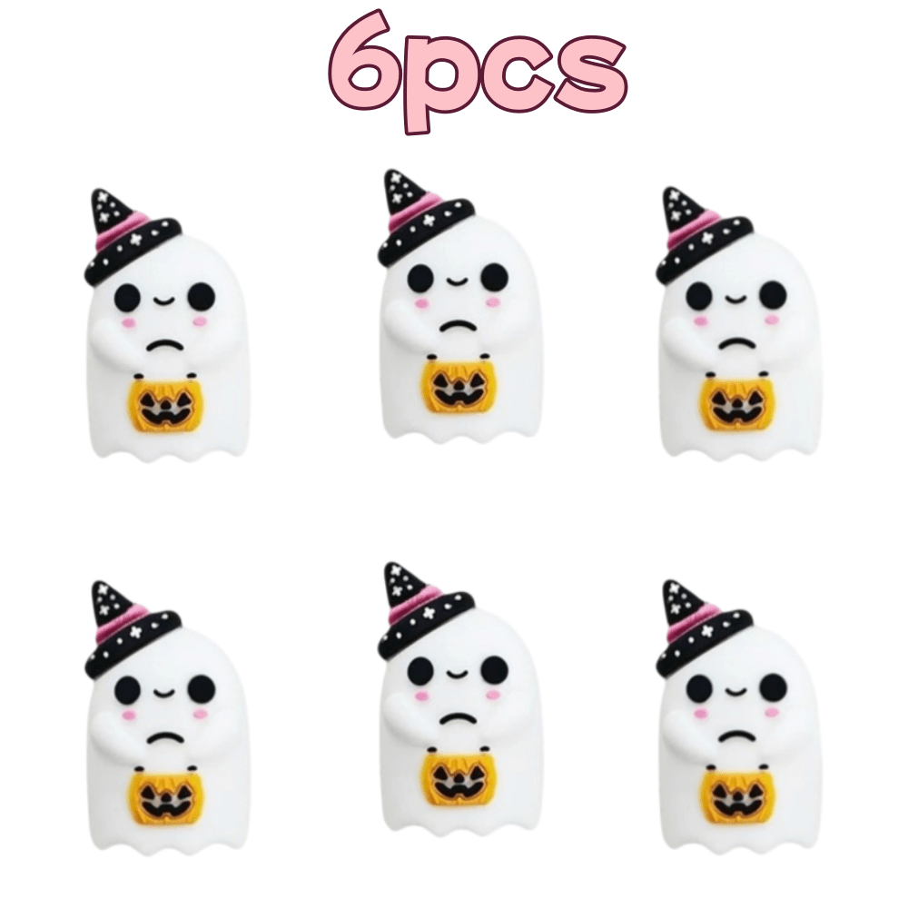 TEMU 6pcs Halloween 3d Silicone Beads, For Jewelry Making, Bracelets, Lanyards, Beadable Pen Additions, Holiday Party Decorations & Handmade Crafts,