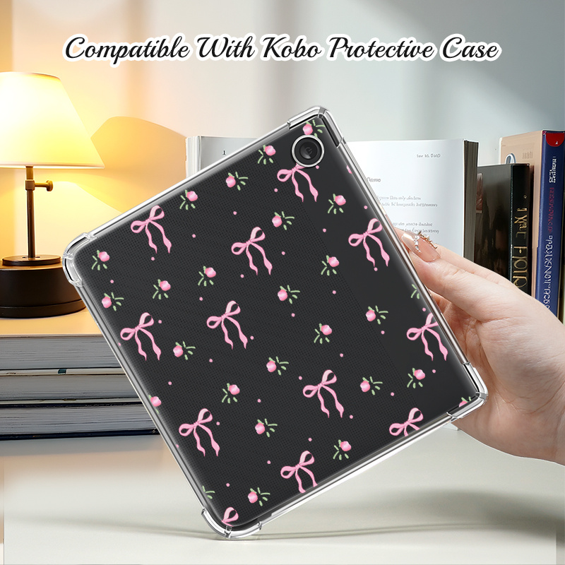 TEMU Libra Colour 2024/2 & Colour N367/bw/n506 Case, Flexible Transparent Soft Shell With Pink Floral & , Durable Full-body Protection, Compatible