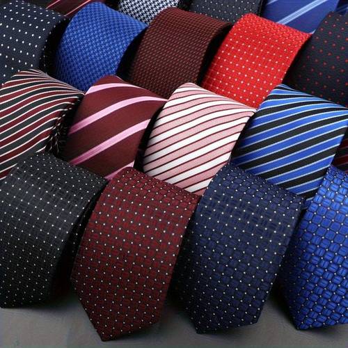 new dot striped mens tie soft neckties blue black jacquard woven polyester cravat daily wear accessory