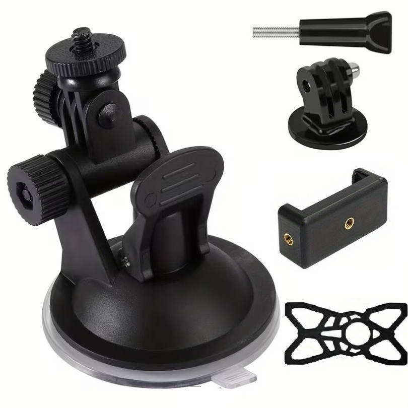 Image of 5in1set Heavy-duty Suction Cup Mount With Installation, Compatible With X5/x4/x3, For Hero 13/12/11/10/9,mobile Phone
