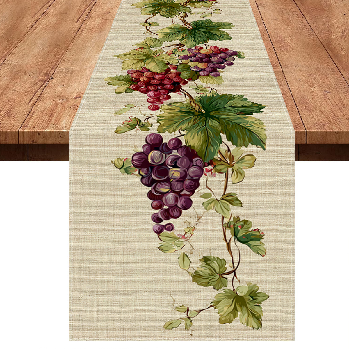 TEMU 1 de Mesa de Vid Estilo, Impresión 2D, Pastoral y Elegante, Adecuado para Decoración del Hogar de Acción de Gracias/Otoño, Uso en Todas , Que un