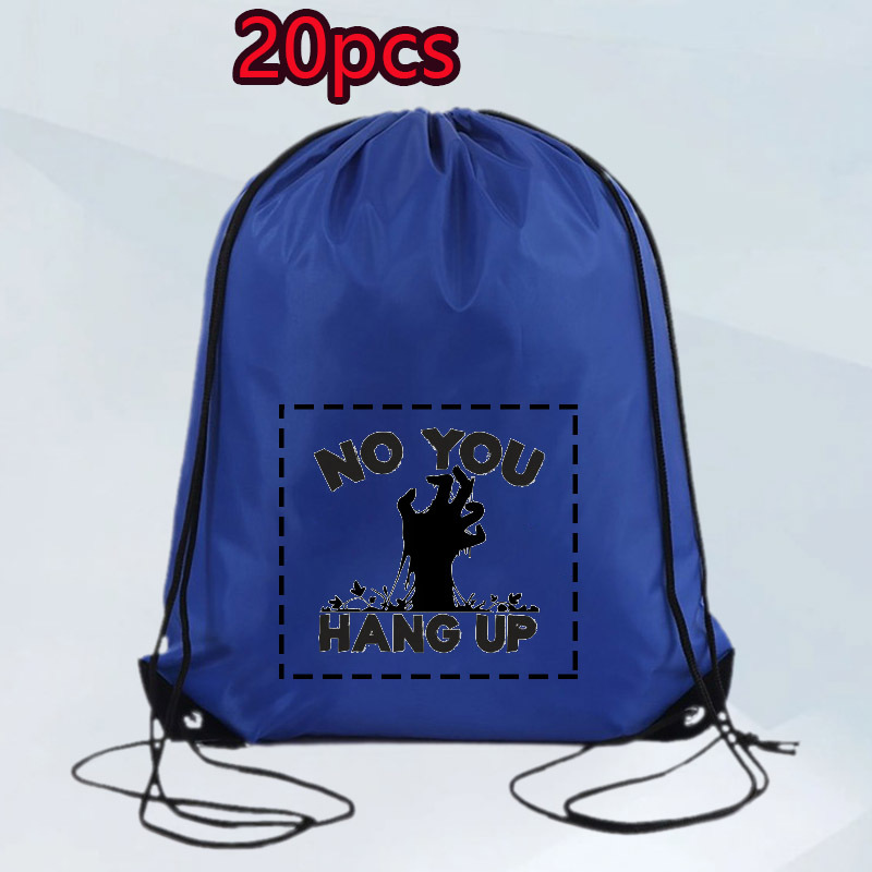 TEMU 20pcs Sacs de sport à cordon à motif/logo personnalisable tendance, adaptés aux sacs de rangement personnalisés pour équipe de fête/entreprise