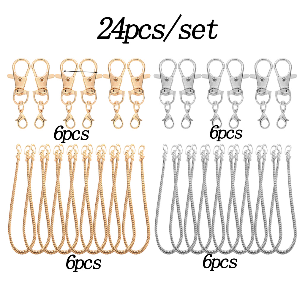 TEMU Set Of 24/40pcs Creative Beadable Keychains, Women's Keyring Set For Bag And Cup Pendant, Car Keychain, Gift For Her/him, Perfect Gift For Back