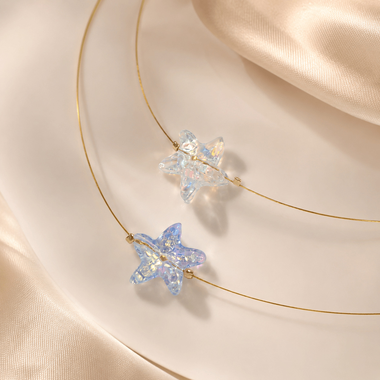 TEMU Set collane eleganti da donna con ciondolo a forma di stella marina , rame, facile da indossare, adatte per riunioni sociali , feste, e vacanze,