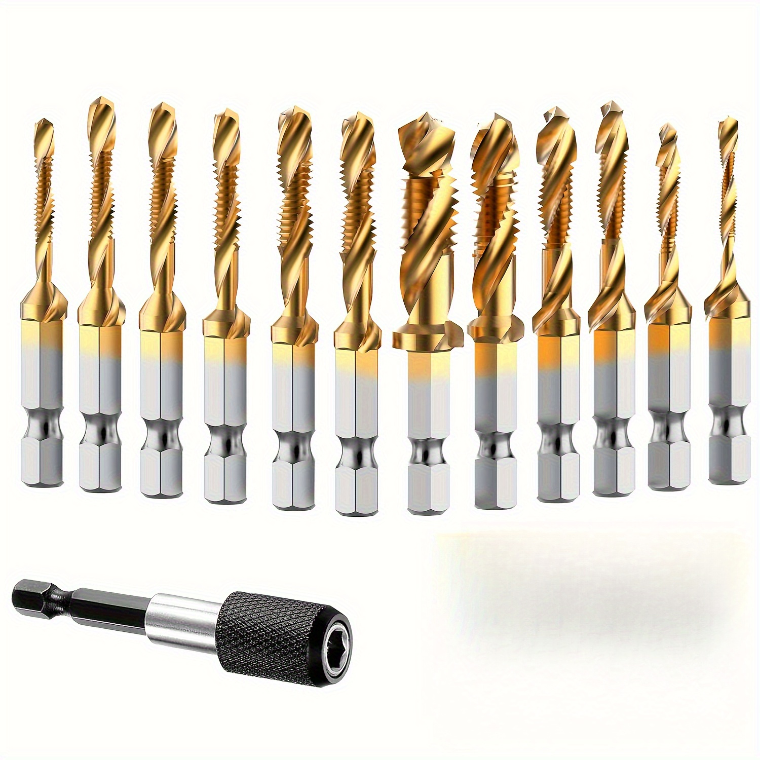 Titan 3-in-1 Kombibohrer Set – 13-teilig, SAE & Metrisch, Zum Bohren, Gewindeschneiden & Senken In Einem Schritt