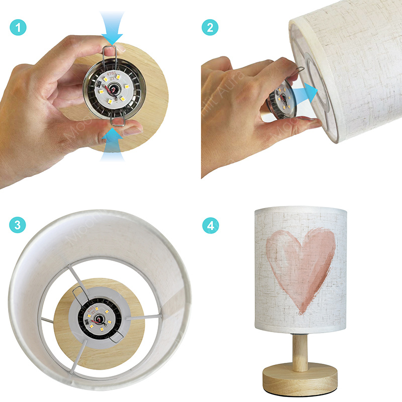Fabric Desk Lamp with Cloth Lampshade