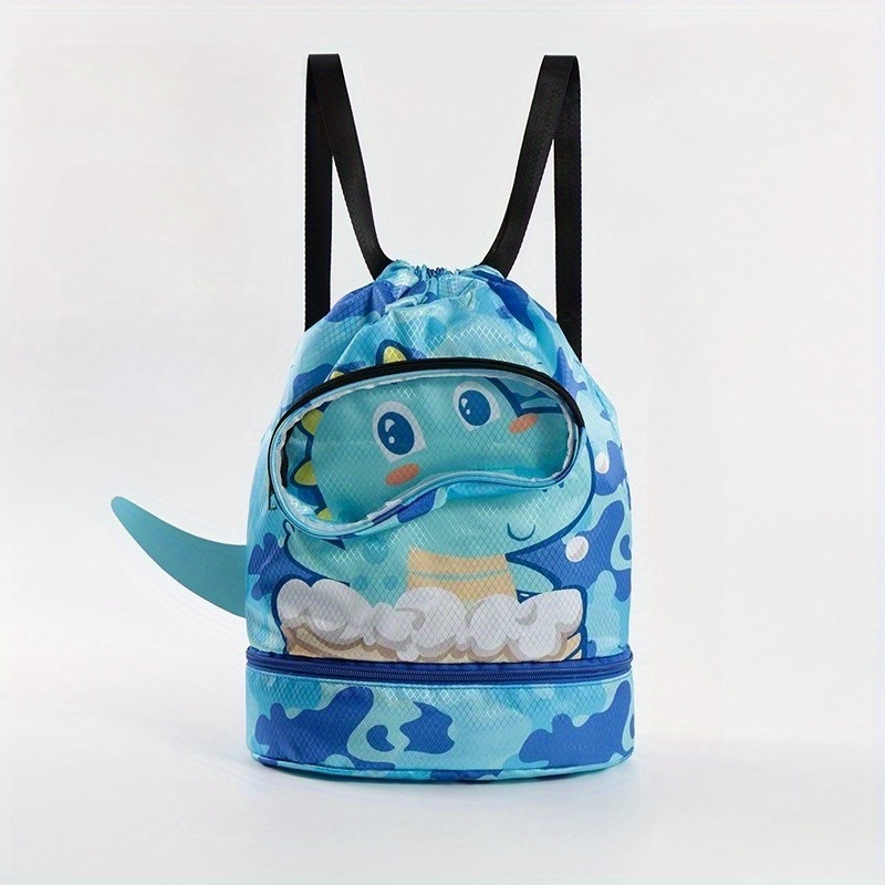 Multifunctional Drawstring Fitness Bag With Drawstring Closure, Multiple Practical Pockets, And Dry-wet Compartments. Suitable As A Portable Sports And Swimming Backpack - In