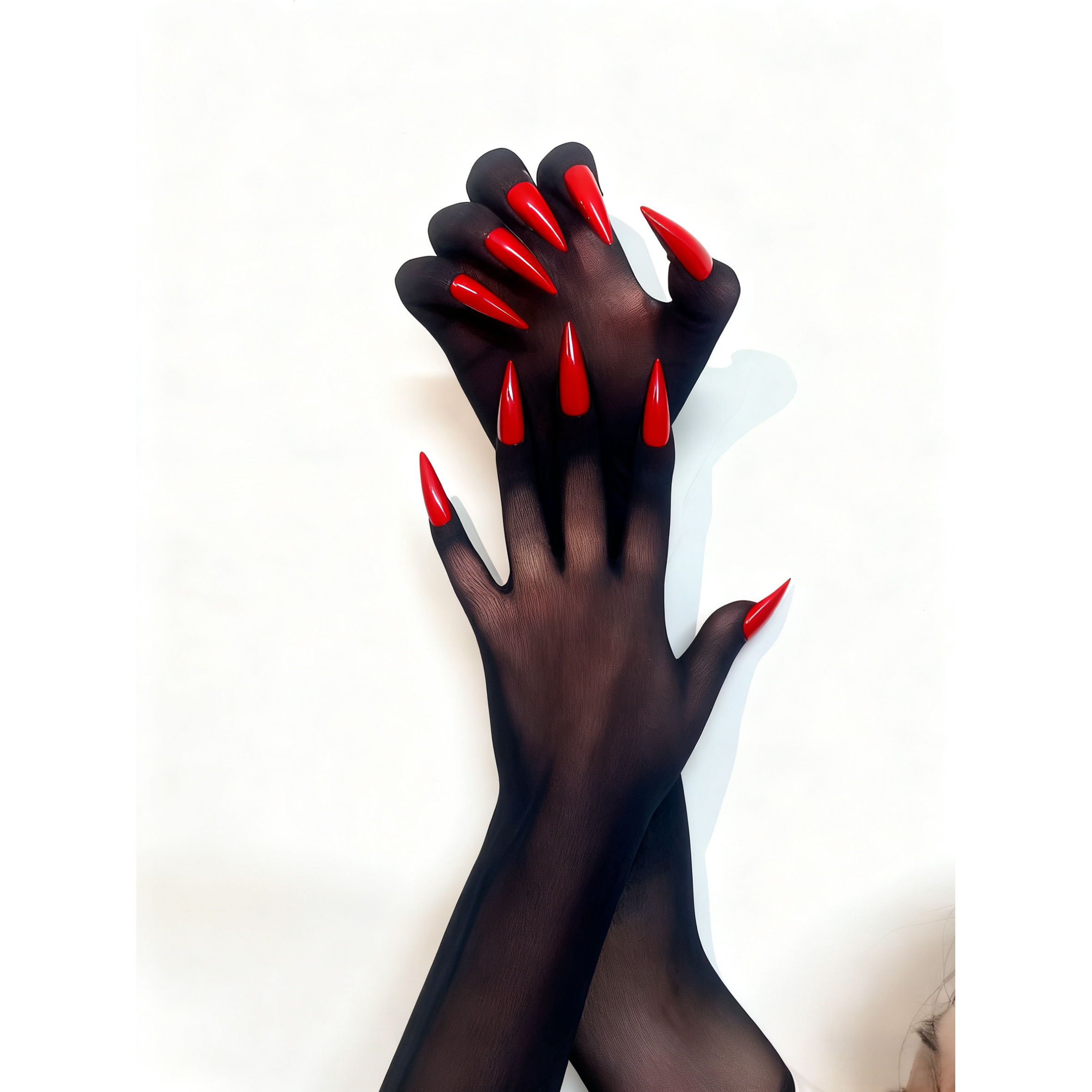 TEMU Gants de cosplay en fibre de soie 30D pour Halloween - Gants doigts ultra fins et respirants, unisexe à doigts, gants à texture de bas pour pour