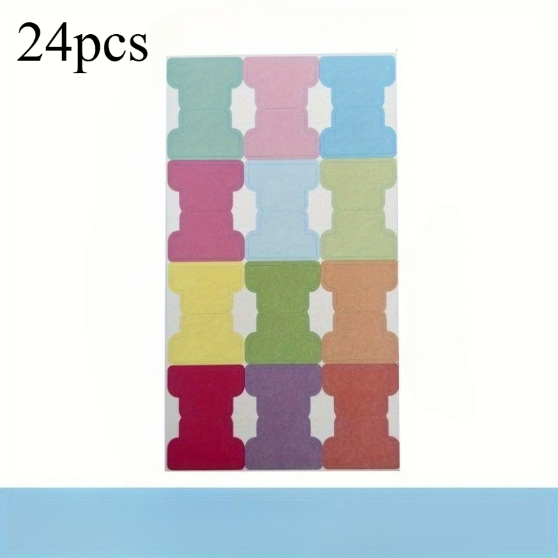 TEMU 12 colores, 2 hojas de pestañas de índice adhesivas, pegatinas para escribir, papel de etiquetas mensuales , pegatinas para planificador,