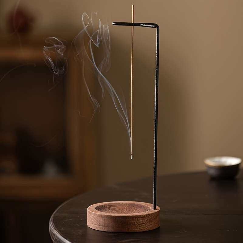 TEMU 1pc Elegant Wooden With Creative Inverted Design- Home Decoration, Zen, Sandalwood And Agarwood , Stand