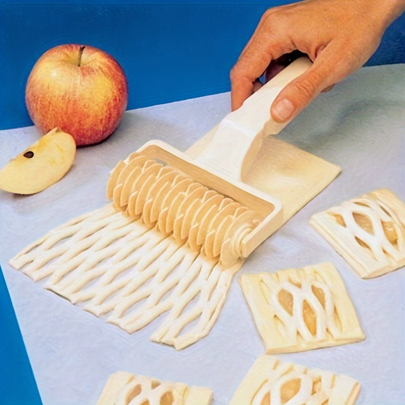 Shaon Pizza And Pastry Grid Roller, For Dough Press, Rolling Pin, Baking Tool, Suitable For Dough, Pies, Pizza, Bread, And Pastries - 18cm/7.08 Inches