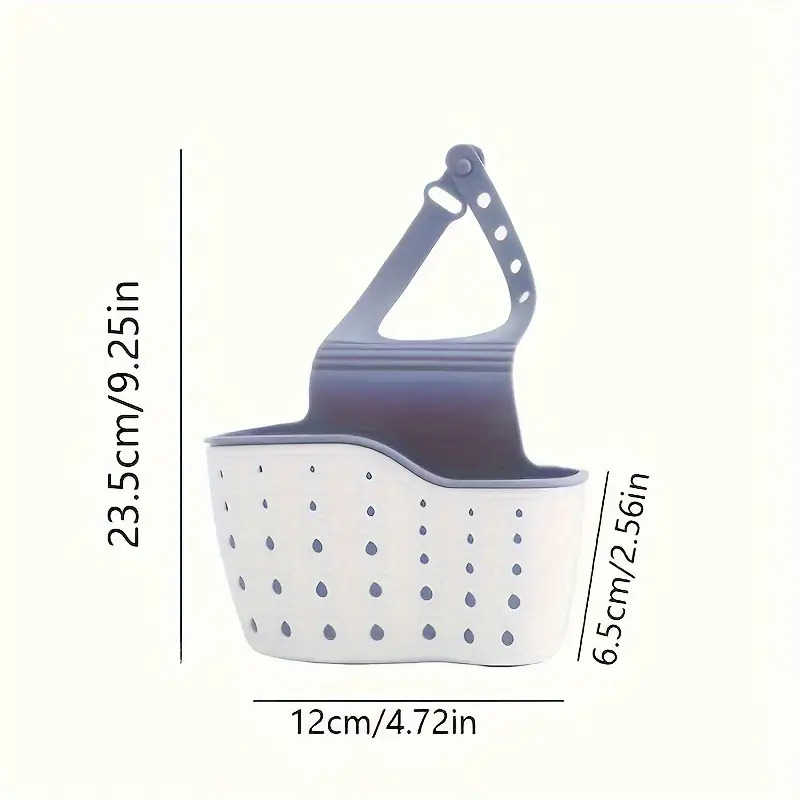 Organizador de Fregadero Ajustable 3 en 1 Ahorrador de Espacio - Ganchos de Plástico Resistente con Cierre a Presión, Ranura para Raspador y Estante Ajustable para Colar, Soporte para Cepillo/Esponja de Platos (Compatible con Todos los Fregaderos, Diseño Similar a Lavavajillas) - Almacenamiento