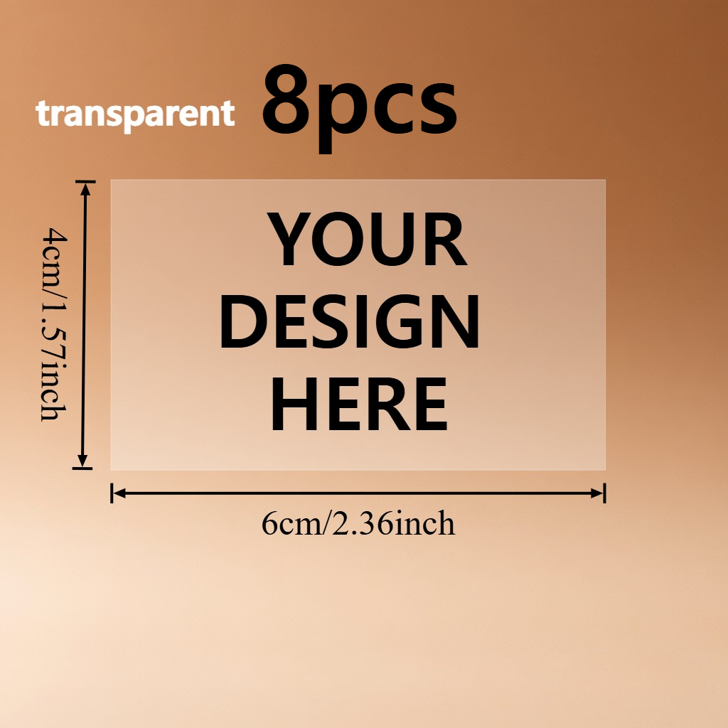 TEMU Customizable Labels And Stickers In 4*6 Cm Or 6*9 Cm Sizes, Featuring Address Labels With A Choice Of White Background Or Transparent Pvc