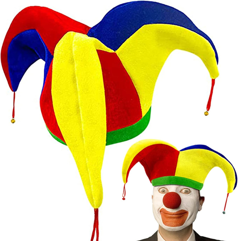 Carnival Party Clown Hat Fun Multi Color Accessories Rainbow Makeup Ball Accessories