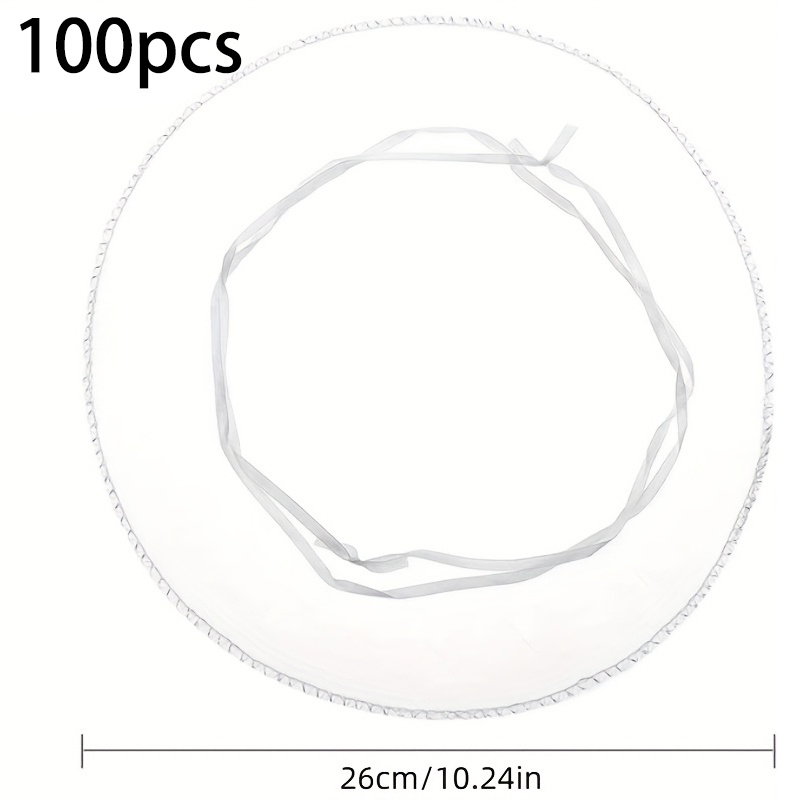 E-shop 100 Stück Weiße Organza-Beutel mit Zugband Pailletten – Runde Schmuck-Geschenktaschen für Geburtstage, Hochzeiten, Taufen, Material, Ideal für