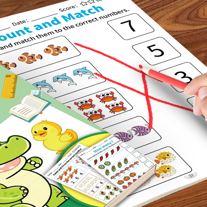 Number Handwriting Practice Workbook for Kids, Addition & Subtraction