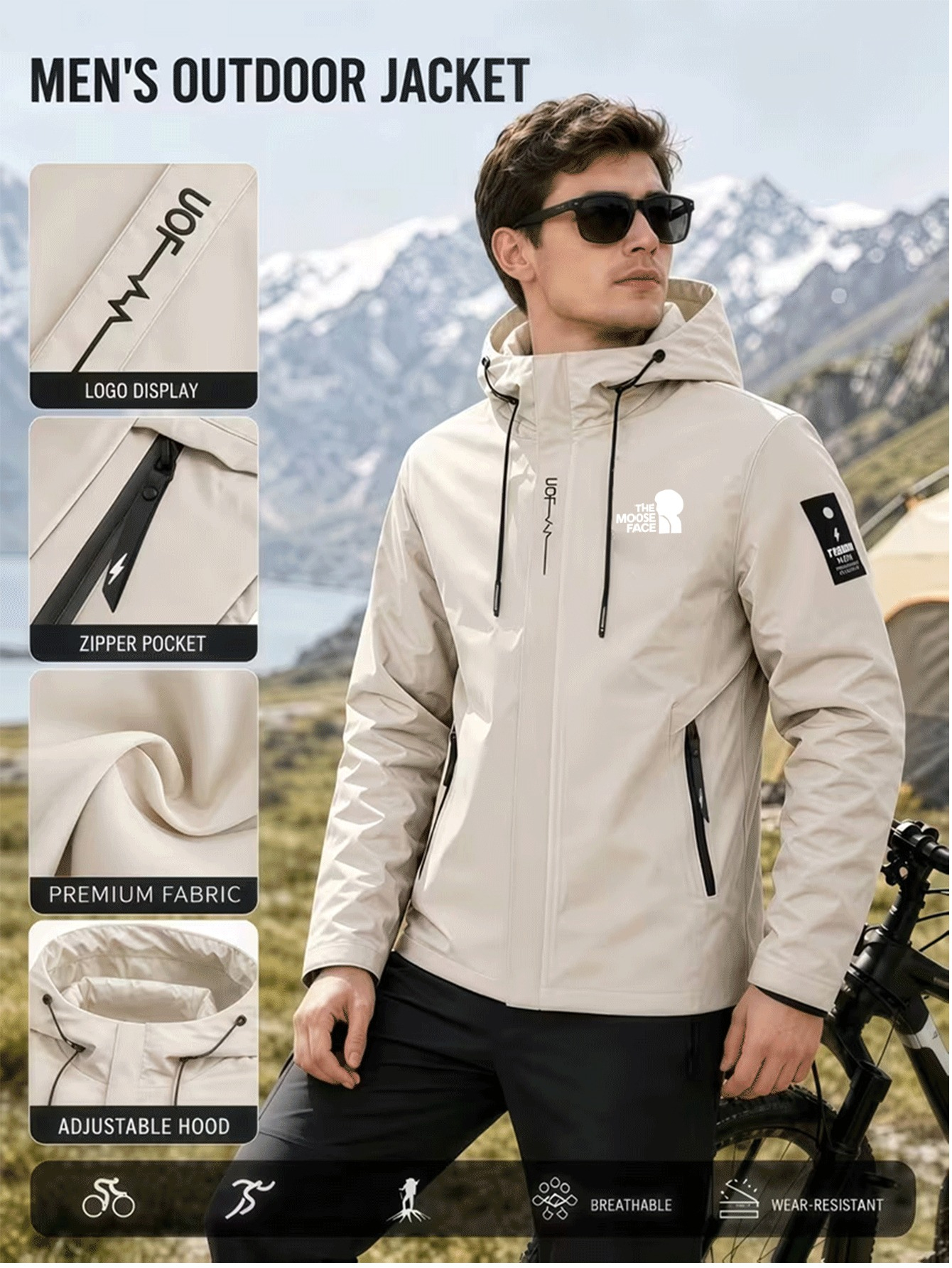 Men's Autumn/Winter Jacket, Full-Zip Hooded Coat