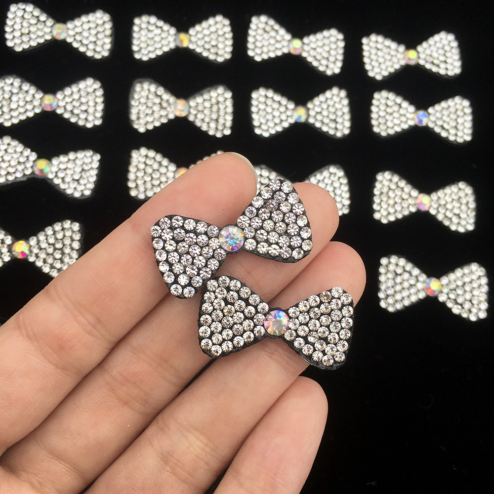 

20pcs Sparkling Bow Patches, " X 0.55", Sew/glue-on Appliques For , Shoes & Bag Embellishments, Crafts Accessories, Decoration