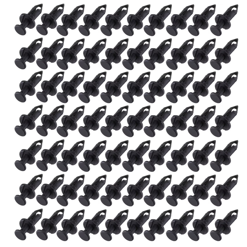 TEMU 70pcs/pack 8mm Aperture, Plastic Core Nail Mudguard , Rivet Fastener, Bumper Clip Plastic Fastener Kit, Universal Size Automatic Clip Rivet,