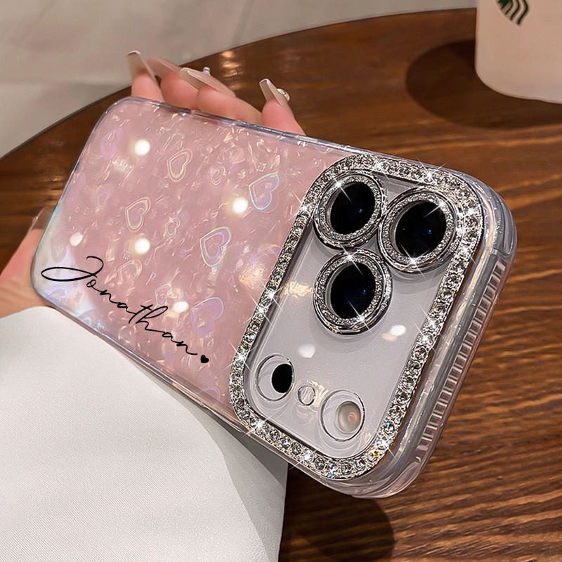TEMU Phone Case - Custom Diy Name -shaped Shell Pattern Phone Case Suitable For Iphone 17 Pro Max, 17 Pro, 16 Pro Max, And 16 Pro