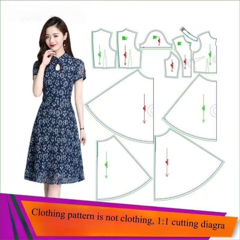 17.78cm170.18cm Women's Clothing Pattern, Female Waist Collection Bubble  Collar Dress Sewing Pattern, Clothing Pattern Cutting Diagram, Sewing  Pattern, Sewing Template, Women's Dress, Garment Pattern, ...