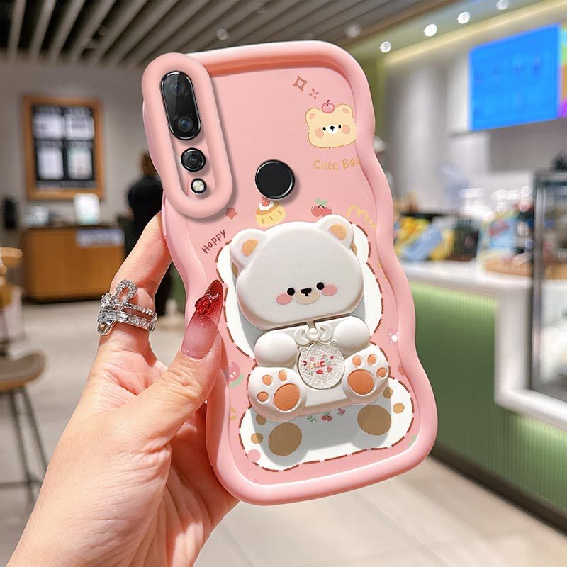 TEMU Phone Case: Durable P30 Litephone Cases Comfortable Feel Naive Cat With Bracketpattern Case For Huawei P30 Lite Featuring Elegant In